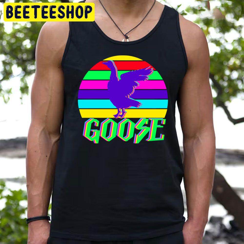 Retro Art Style Neon Goose Trending Unisex T-Shirt