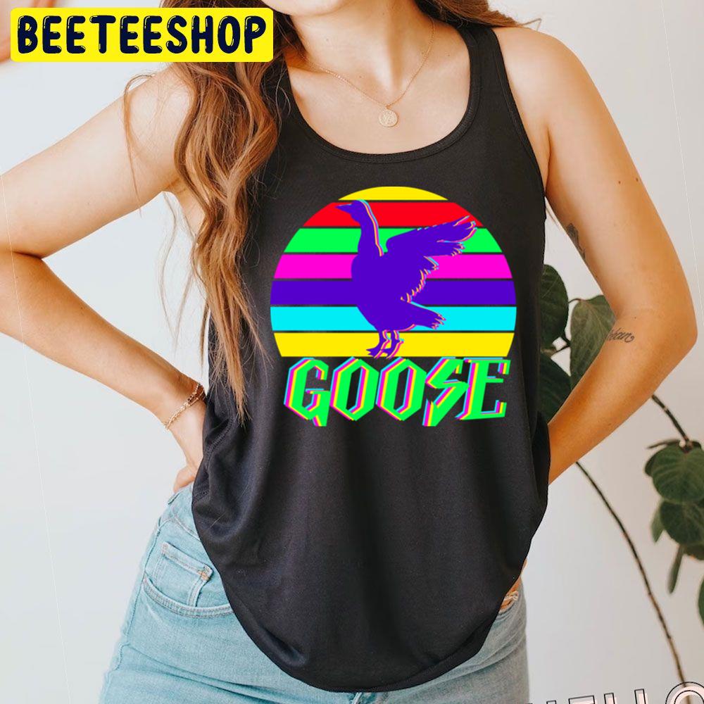 Retro Art Style Neon Goose Trending Unisex T-Shirt