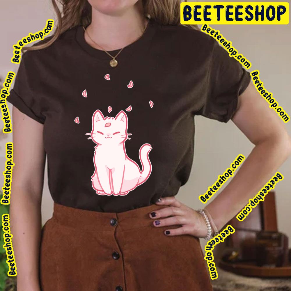 Sakura Cat Trending Unisex T-Shirt