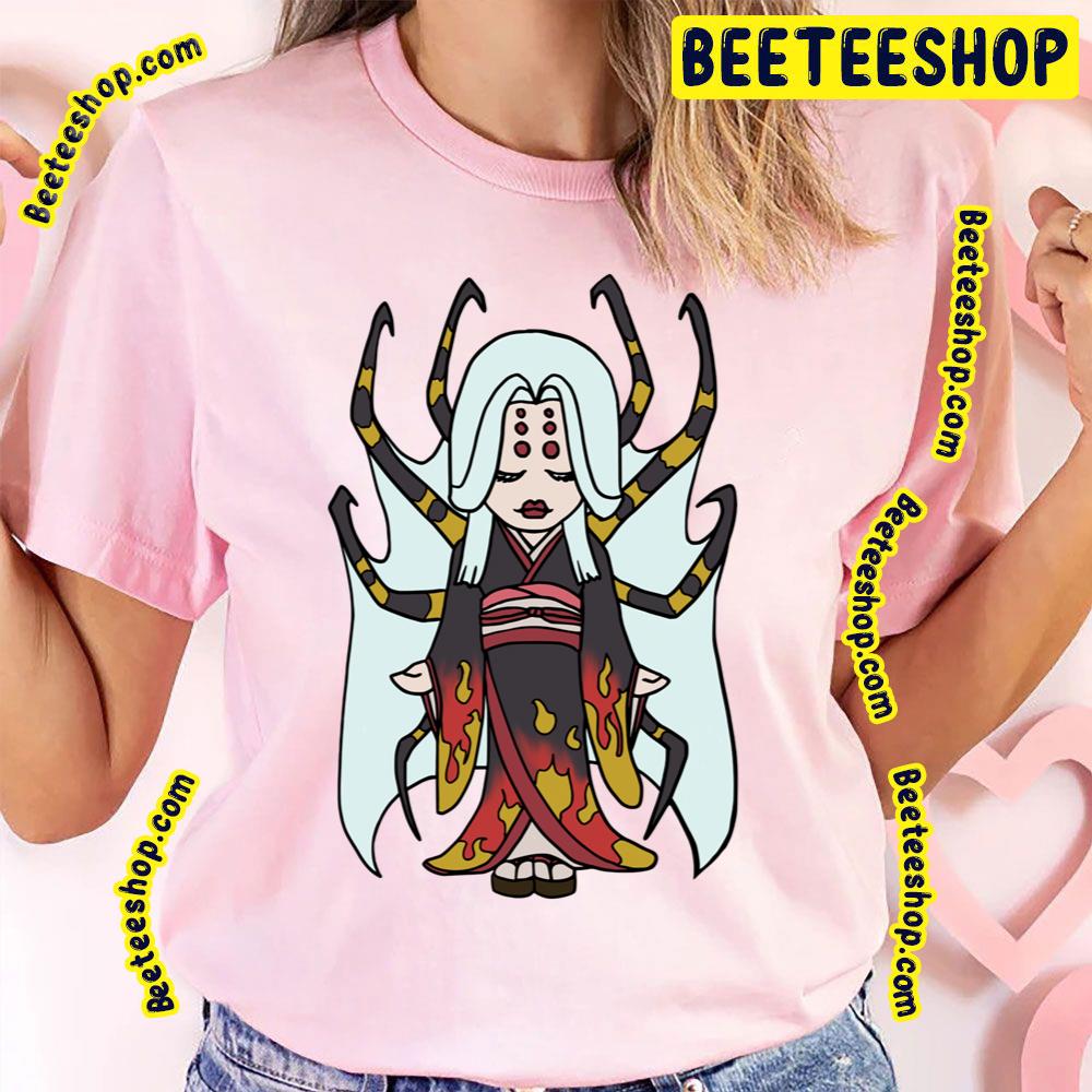 Spider Yokai Jorōgumo Playing Shamisen Chibi Monster Girls Series I Trending Unisex T-Shirt