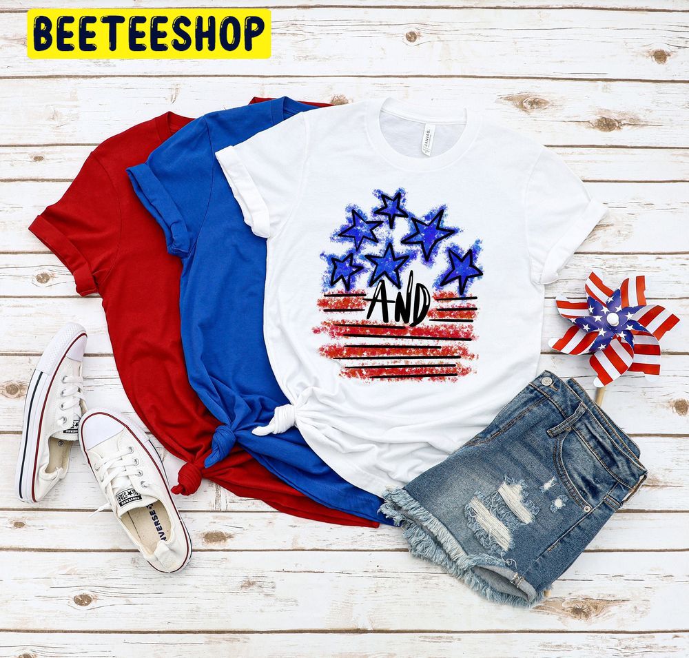 Stars And Stripes Shirt Retro American Flag 4th Of July Trending Unisex T-Shirt