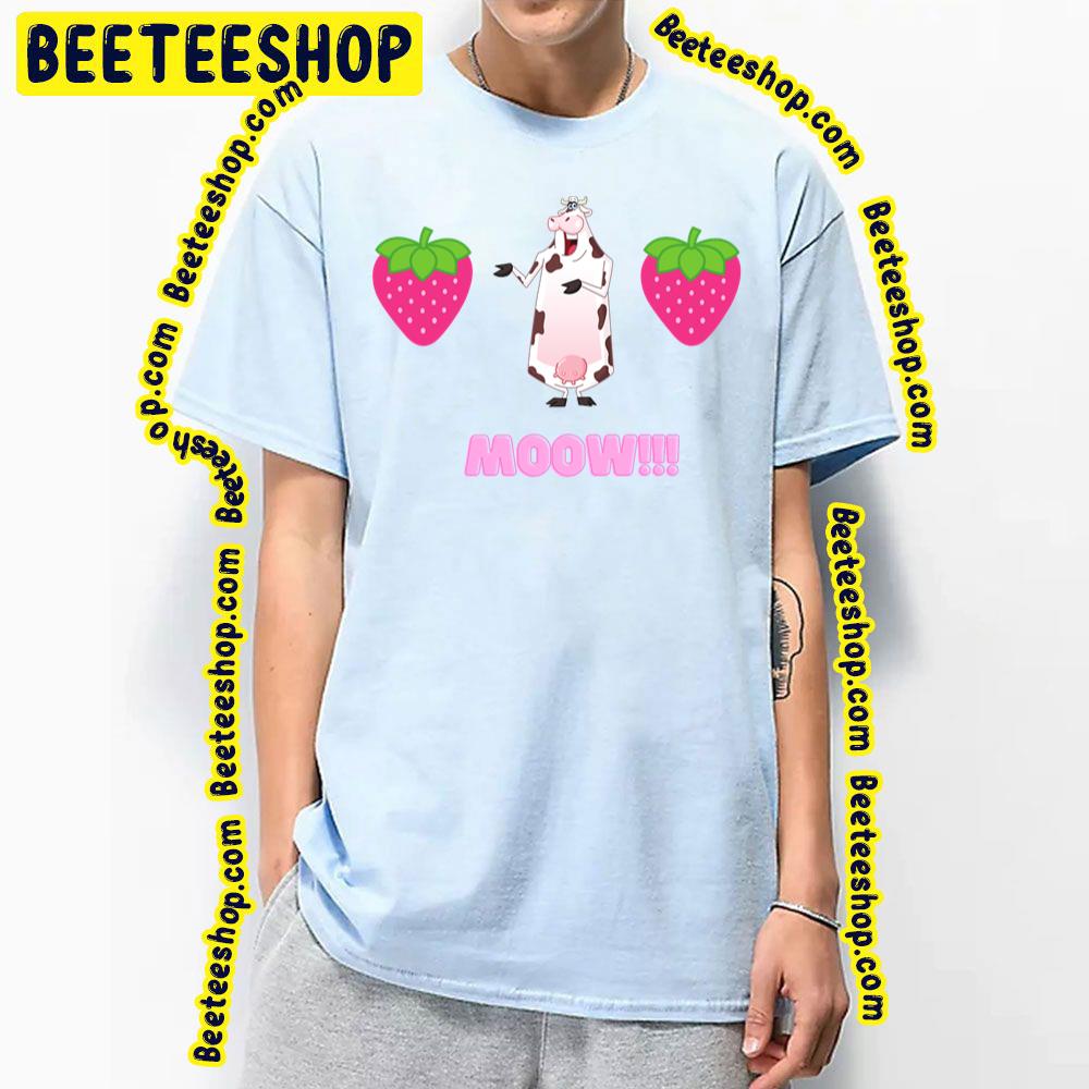 Straw Berry Cow Trending Unisex T-Shirt