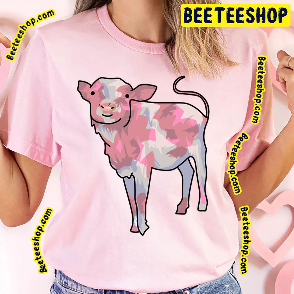 Straw Berry Pink Cow Trending Unisex T-Shirt