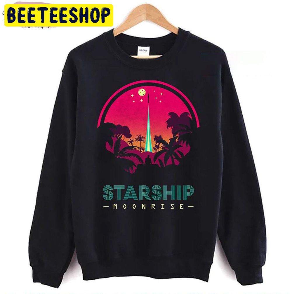 Sunset Art Spacex Starship Retro Trending Unisex Sweatshirt