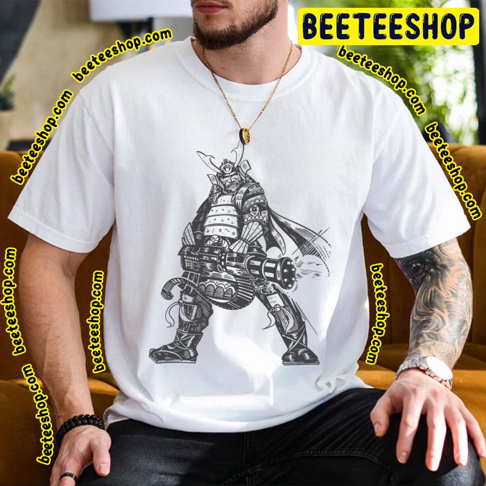 Super Samurai Warrior With Rapid Fire Gun Trending Unisex T-Shirt
