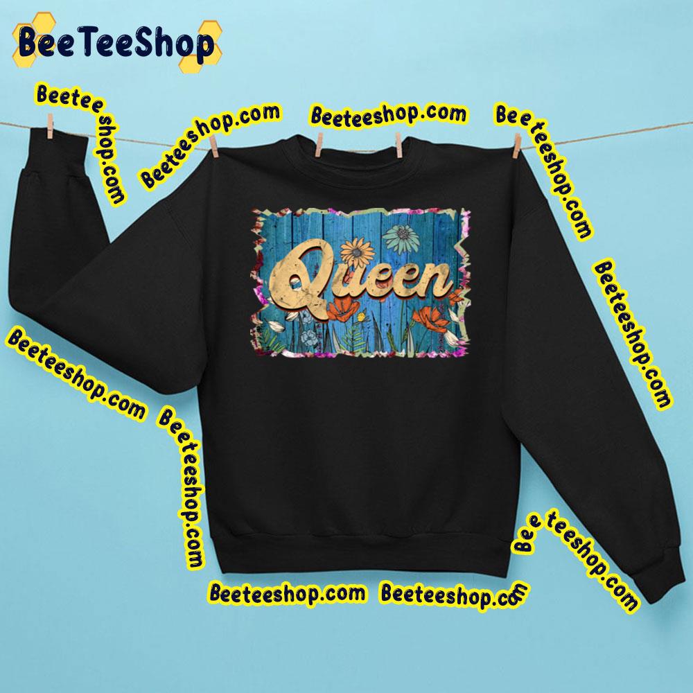 Vintage Queen Flowers Trending Unisex Sweatshirt