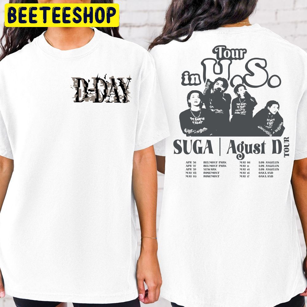 Agust D Tour Suga D-Day New Album Bangtan Double Sided Trending Unisex T-Shirt