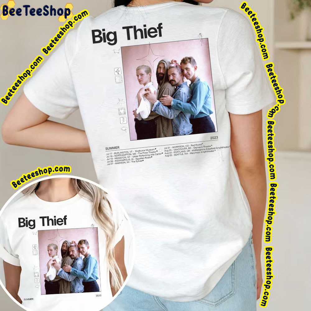 Big Thief Summer Tour 2023 Double Sided Trending Unisex T-Shirt