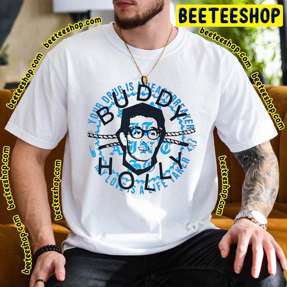 Blue Art Cirlce Buddy Holly Trending Unisex T-Shirt