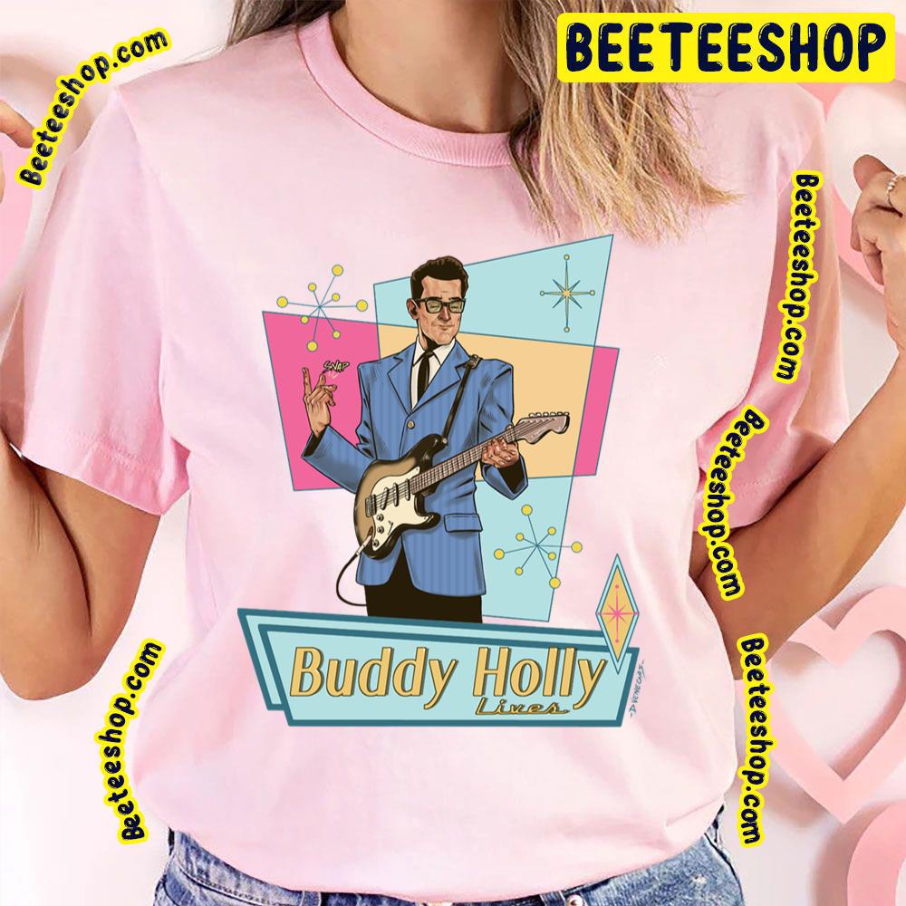 Blue Art Lives Buddy Holly Trending Unisex T-Shirt