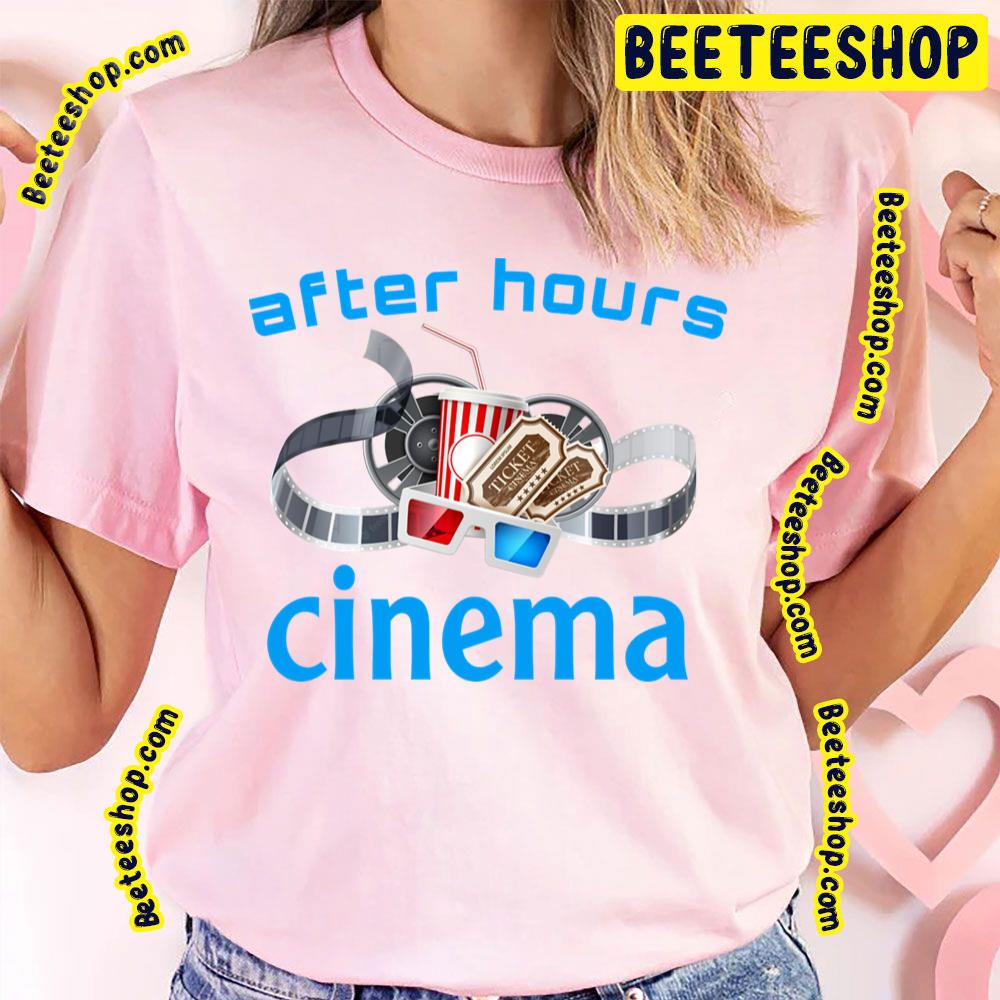 Blue Text Cinema After Hours Trending Unisex T-Shirt