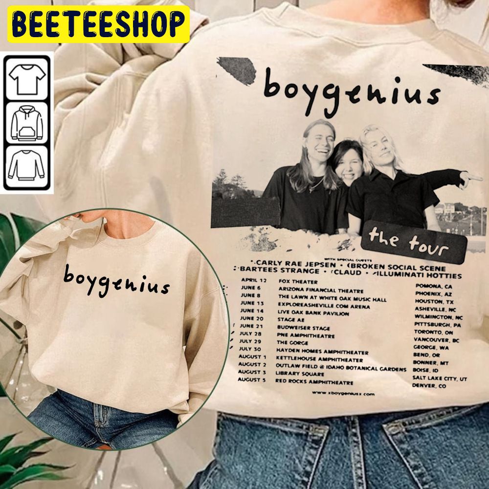 Boygenius The Tour 2023 Double Sided Trending Unisex Sweatshirt