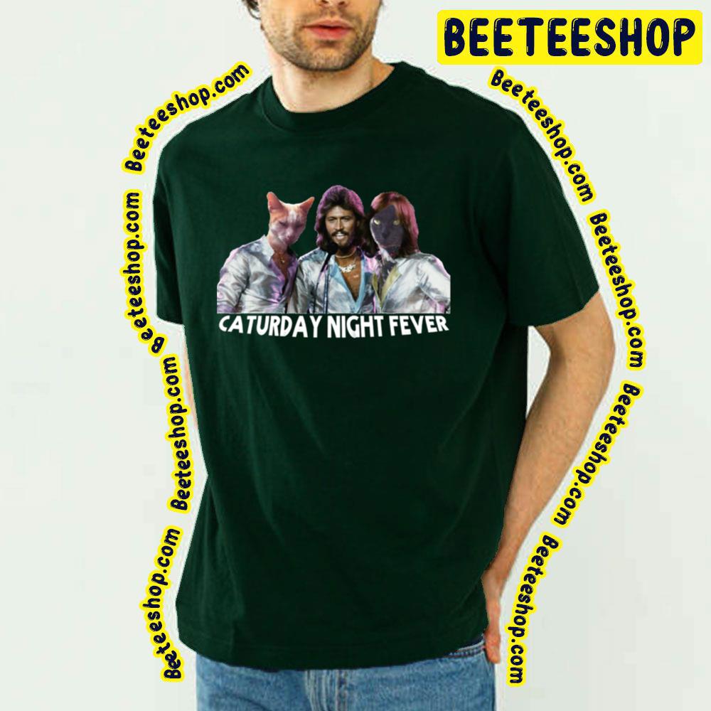 Caturday Night Fever Bee Gees Rock Trending Unisex T-Shirt