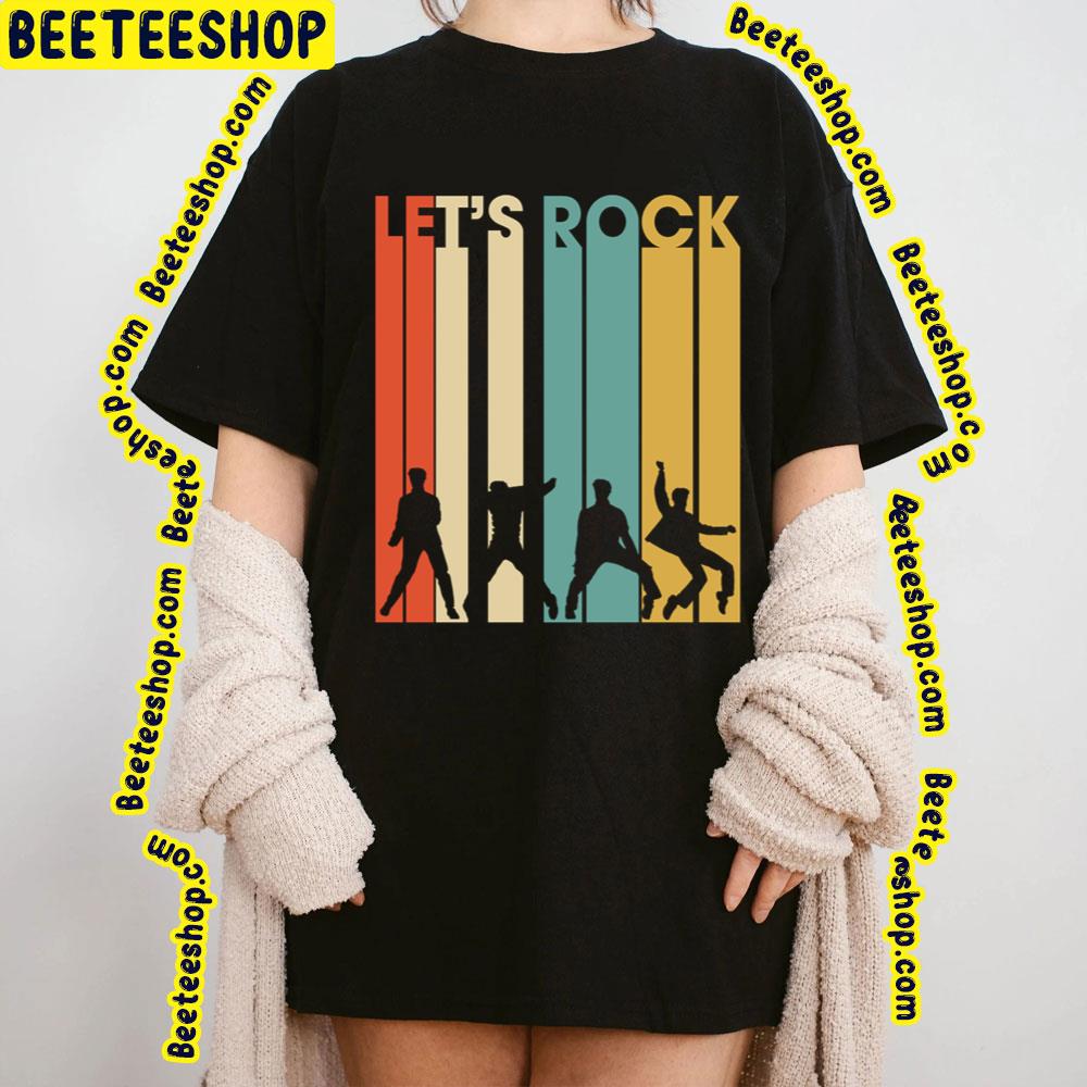 Color Retro Let’s Rock Elvis Presley Trending Unisex T-Shirt