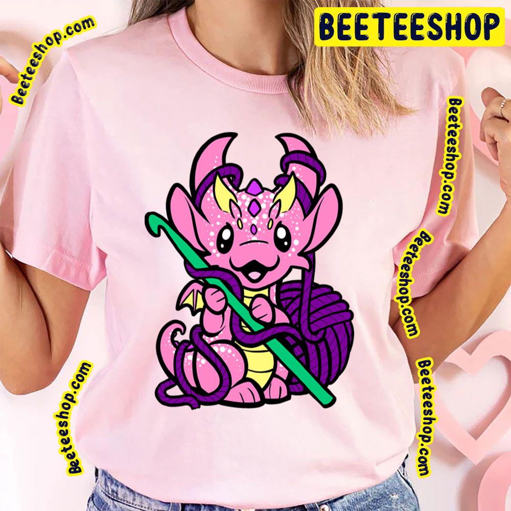 Crochet Dragon Pink Trending Unisex T-Shirt