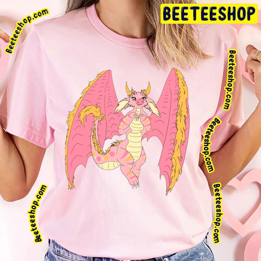 Cute Girl Dragon Pink Trending Unisex T-Shirt