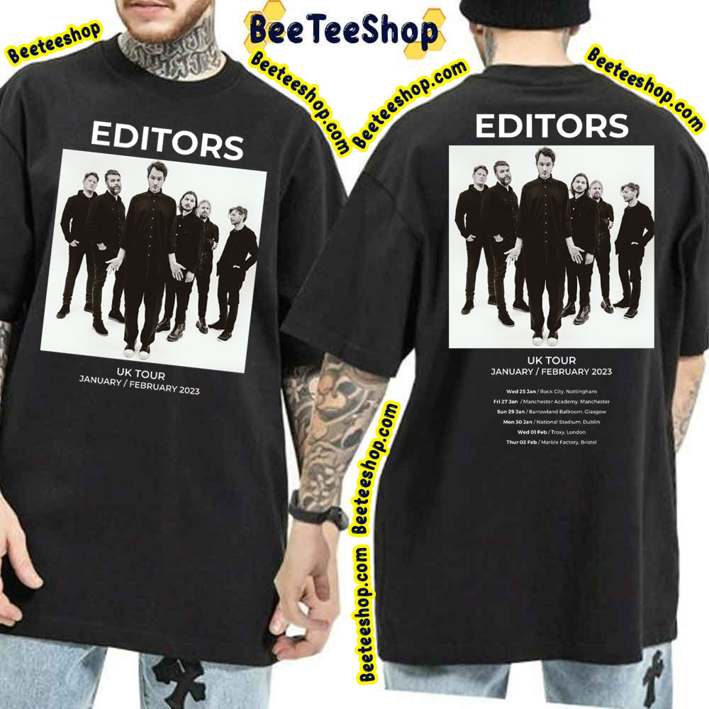 Editors 2023 Uk Tour Double Sided Trending Unisex T-Shirt