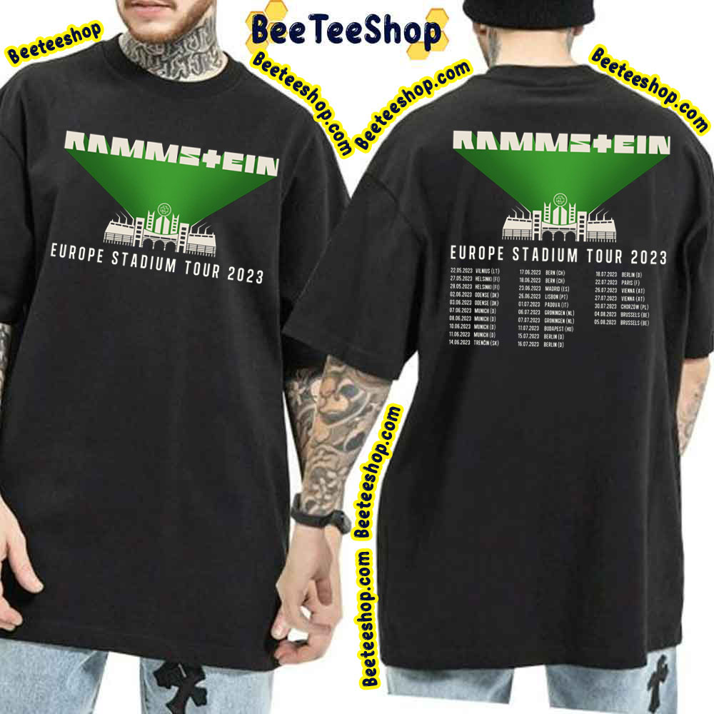 Europe Stadium Tour Dates 2023 Rammstein Double Sided Trending Unisex T-Shirt