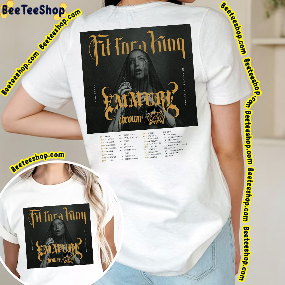 Fit For A King 2023 Tour Dates Eu Uk Double Sided Trending Unisex T-Shirt