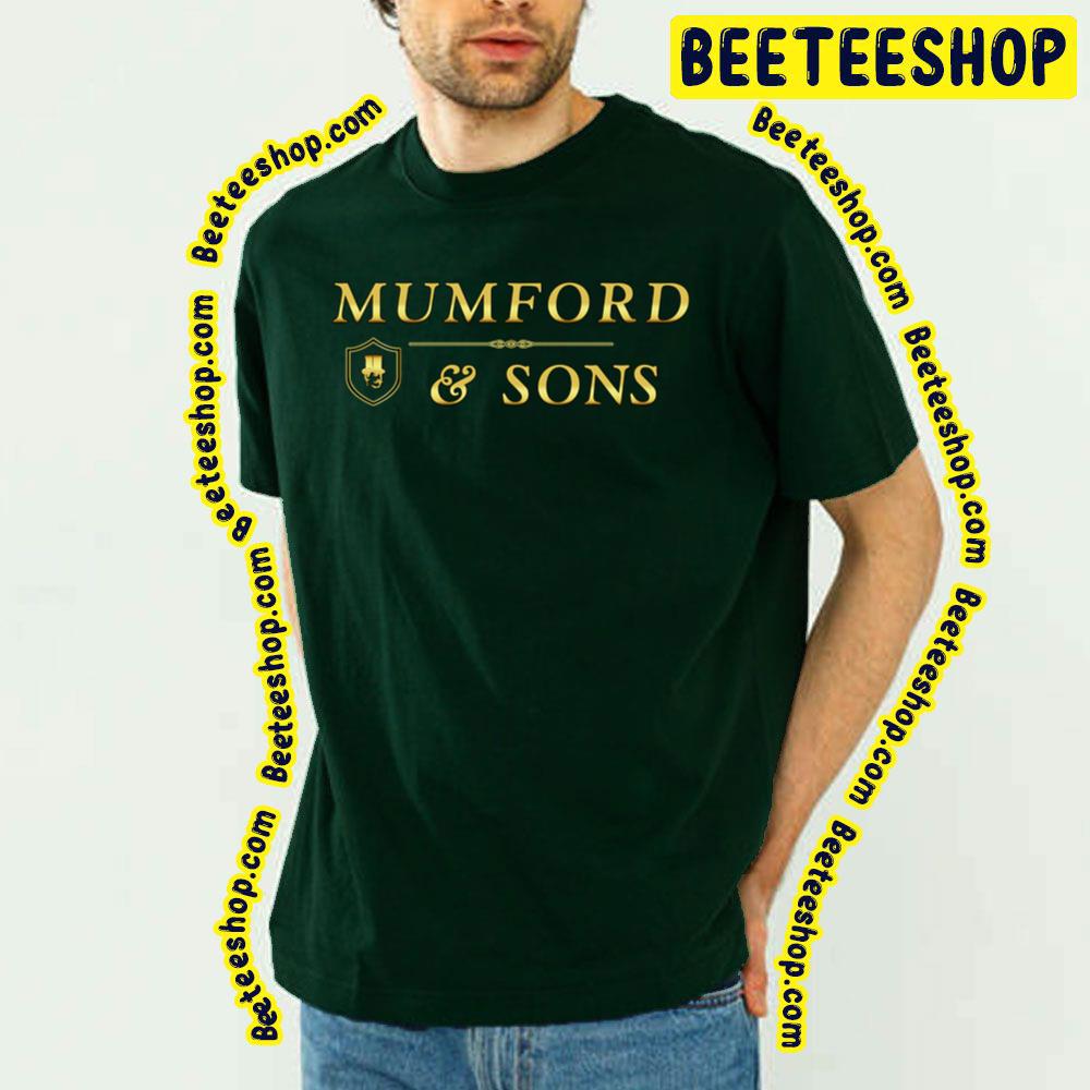 Gold Text Mumford And Sons Logo Trending Unisex T-Shirt