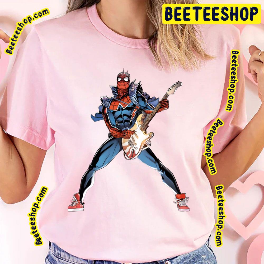 Guitar Spider Punk Spiderverse Movie Trending Unisex T-Shirt