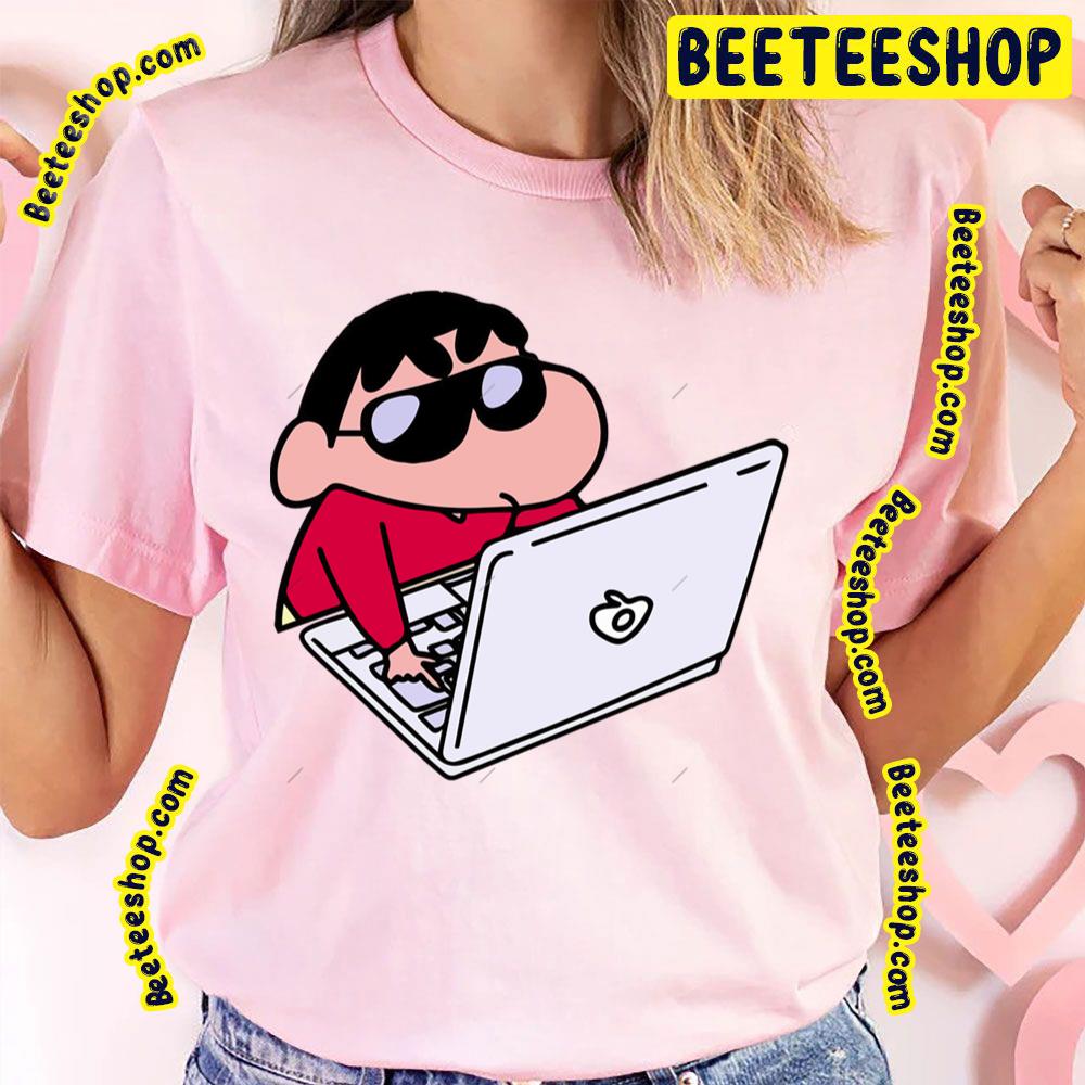 Laptop Crayon Shin Chan Trending Unisex T-Shirt