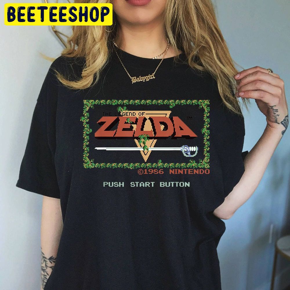 Legend Of Zelda Nes Title Screen Legend Of Trending Unisex T-Shirt