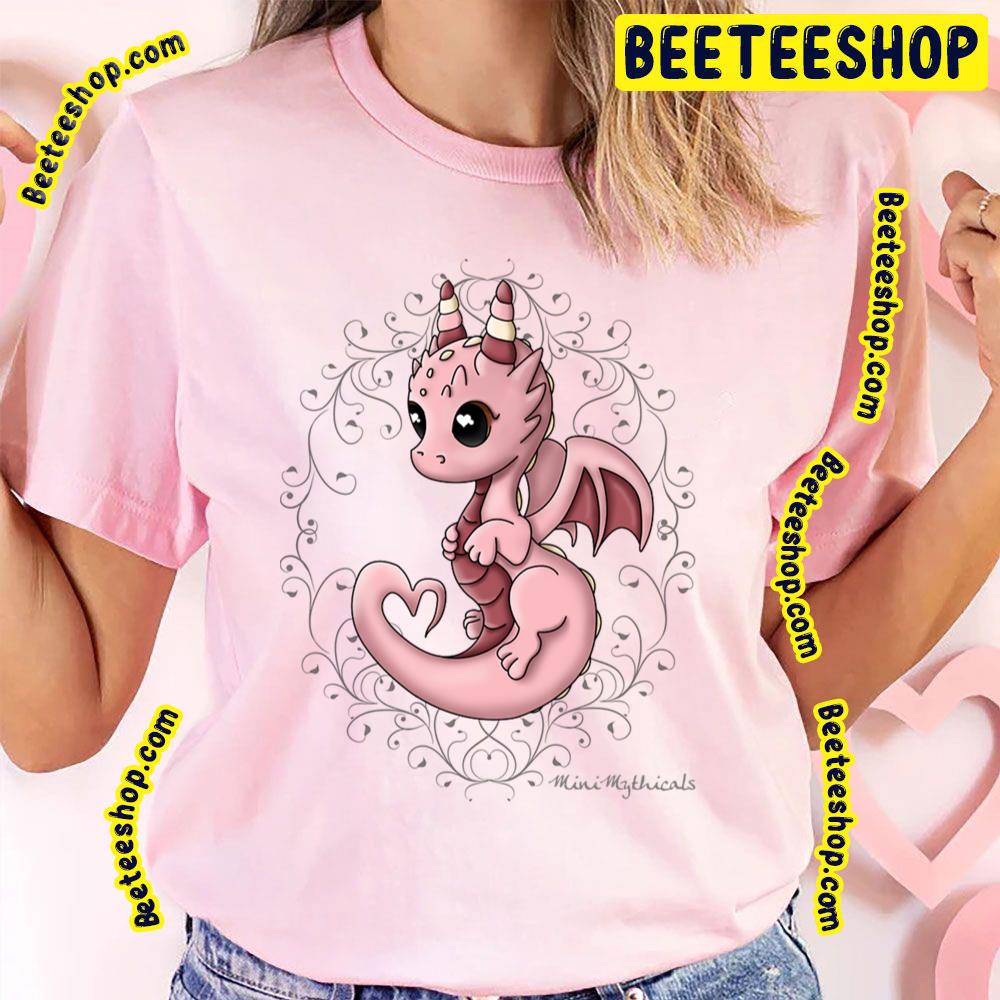 Minimythicals Love Dragon Pink Trending Unisex T-Shirt