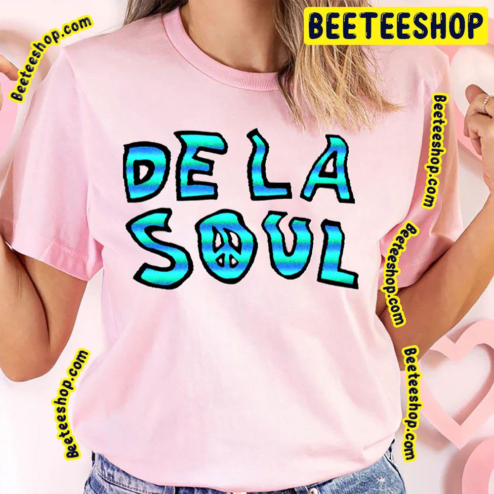 Neon Blue Text De La Soul Trending Unisex T-Shirt