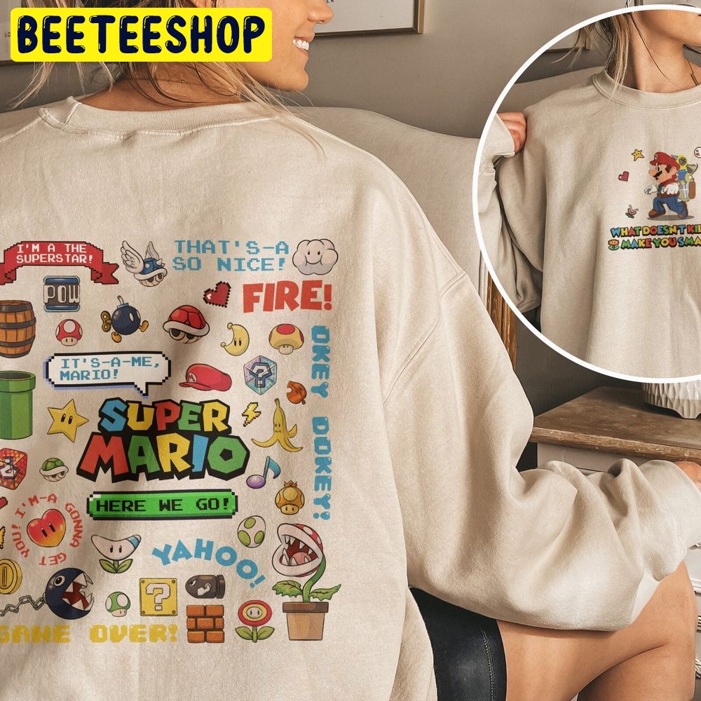 Nintendo Super Mario Bros Double Sided Trending Unisex Sweatshirt