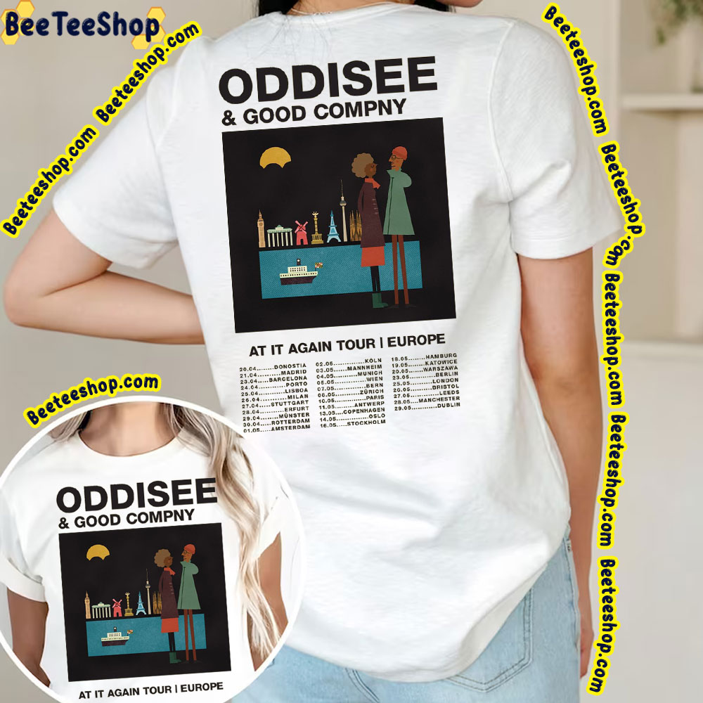 Oddisee At It Again Tour Europe 2023 Double Sided Trending Unisex T-Shirt