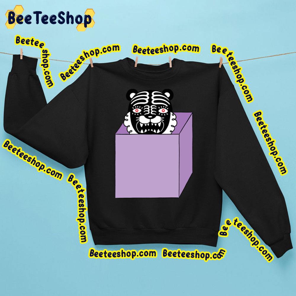 Purple Box Robot Cat Kuro Trending Unisex Sweatshirt