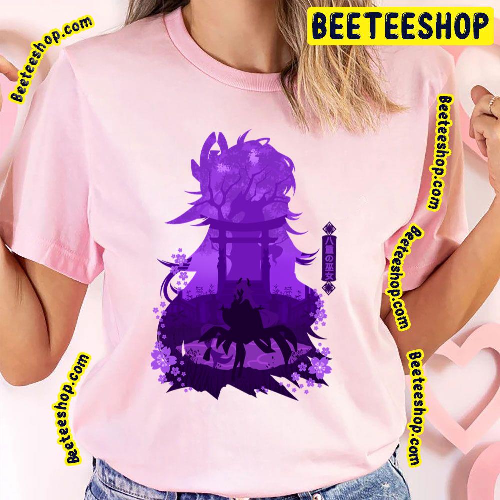 Purple Genshin Miko Trending Unisex T-Shirt