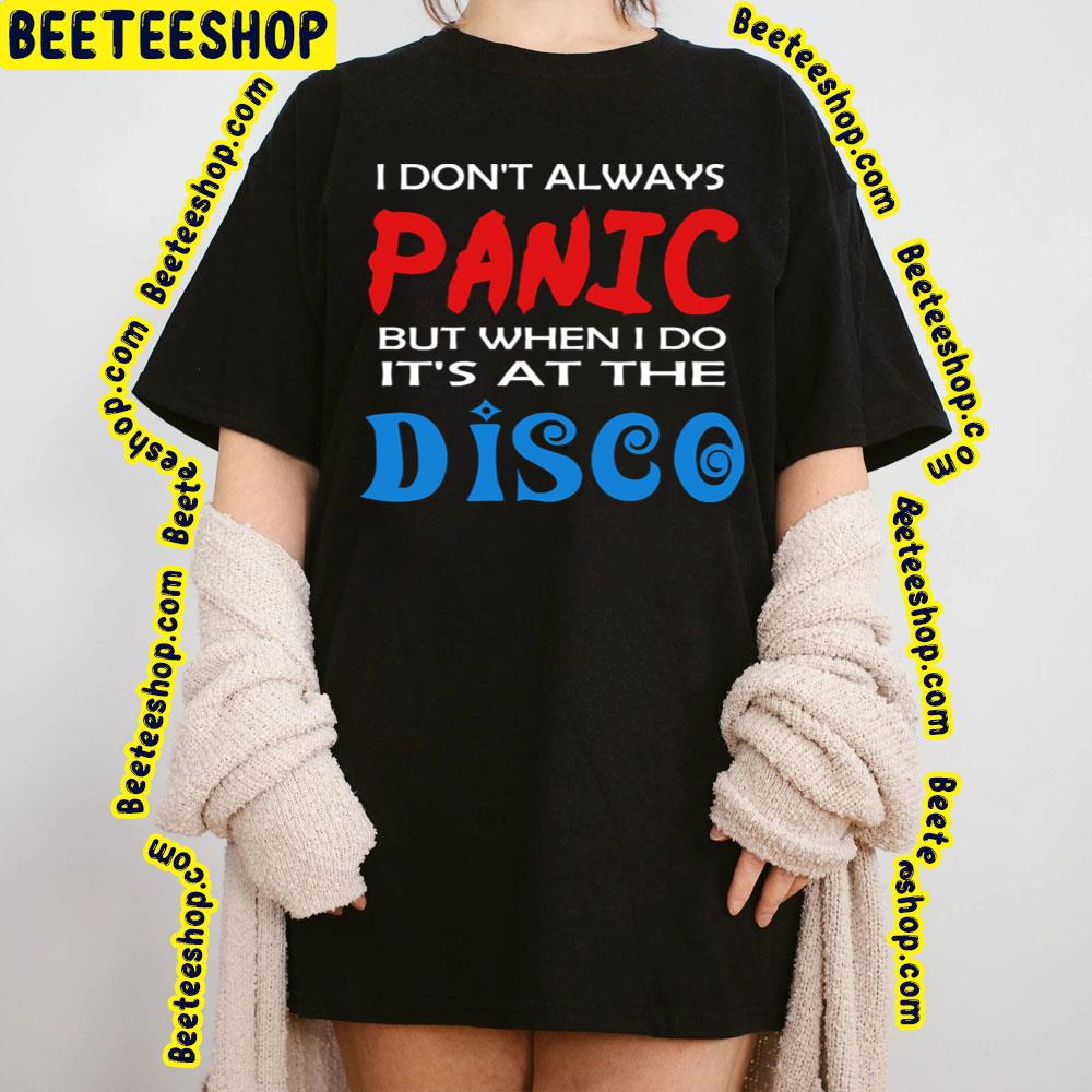 Red Blue Text Panic! At The Disco Trending Unisex T-Shirt