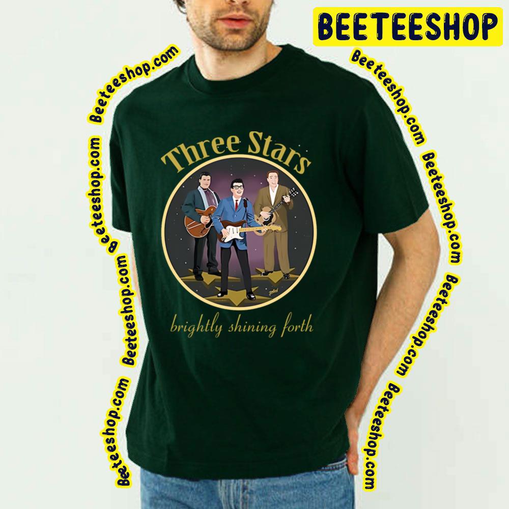 Retro Art Three Stars Buddy Holly Trending Unisex T-Shirt
