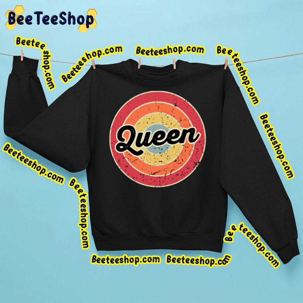 Retro Vintage Sunset Circle Logo Queen Trending Unisex Sweatshirt