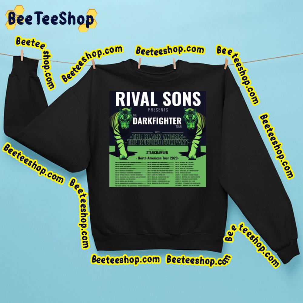 Rival Sons The Darkfighter Tour North American Tour 2023 Trending Unisex Sweatshirt