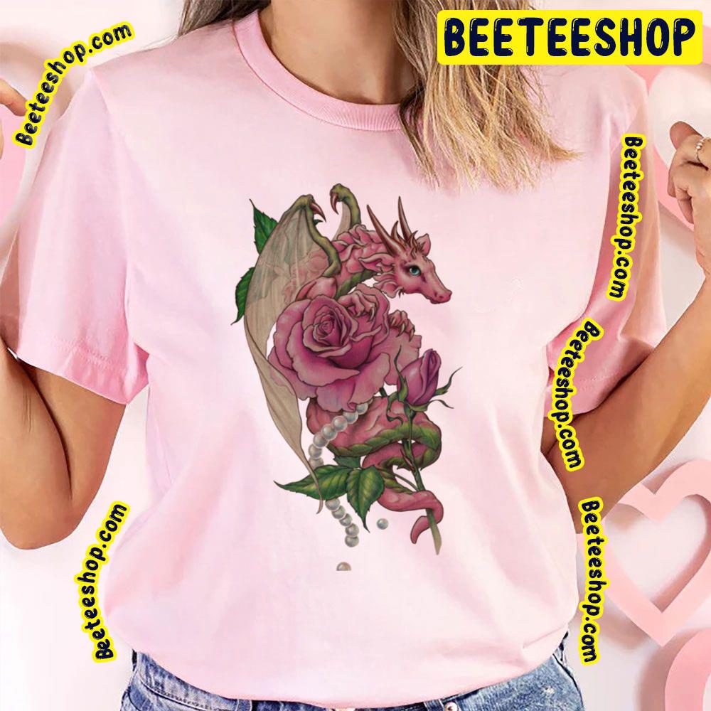 Rose Dragon Pink Trending Unisex T-Shirt