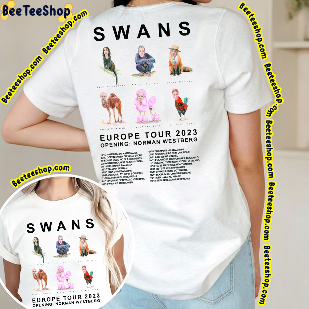 Swans Europe Tour 2023 Norman Westberg Double Sided Trending Unisex T-Shirt