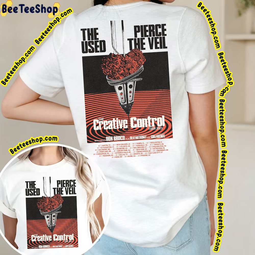 The Creative Control Tour 2023 The Used Piece The Veil Double Sided Trending Unisex T-Shirt