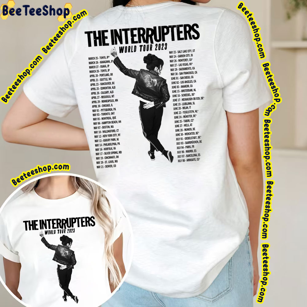 The Interrupters World Tour 2023 Double Sided Trending Unisex T-Shirt