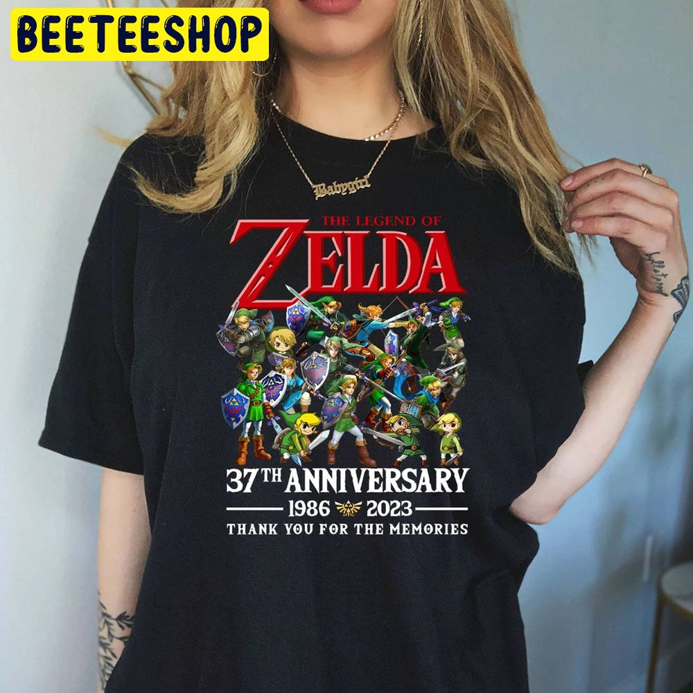 The Legend Of Zelda 37th Anniversary 1986-2023 Thank Trending Unisex T-Shirt