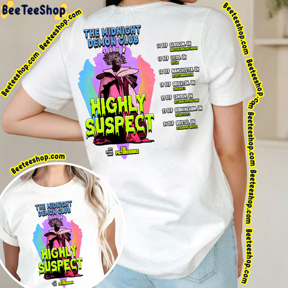 The Midnight Demon Club Tour Dates Sep 2023 Highly Suspect Double Sided Trending Unisex T-Shirt