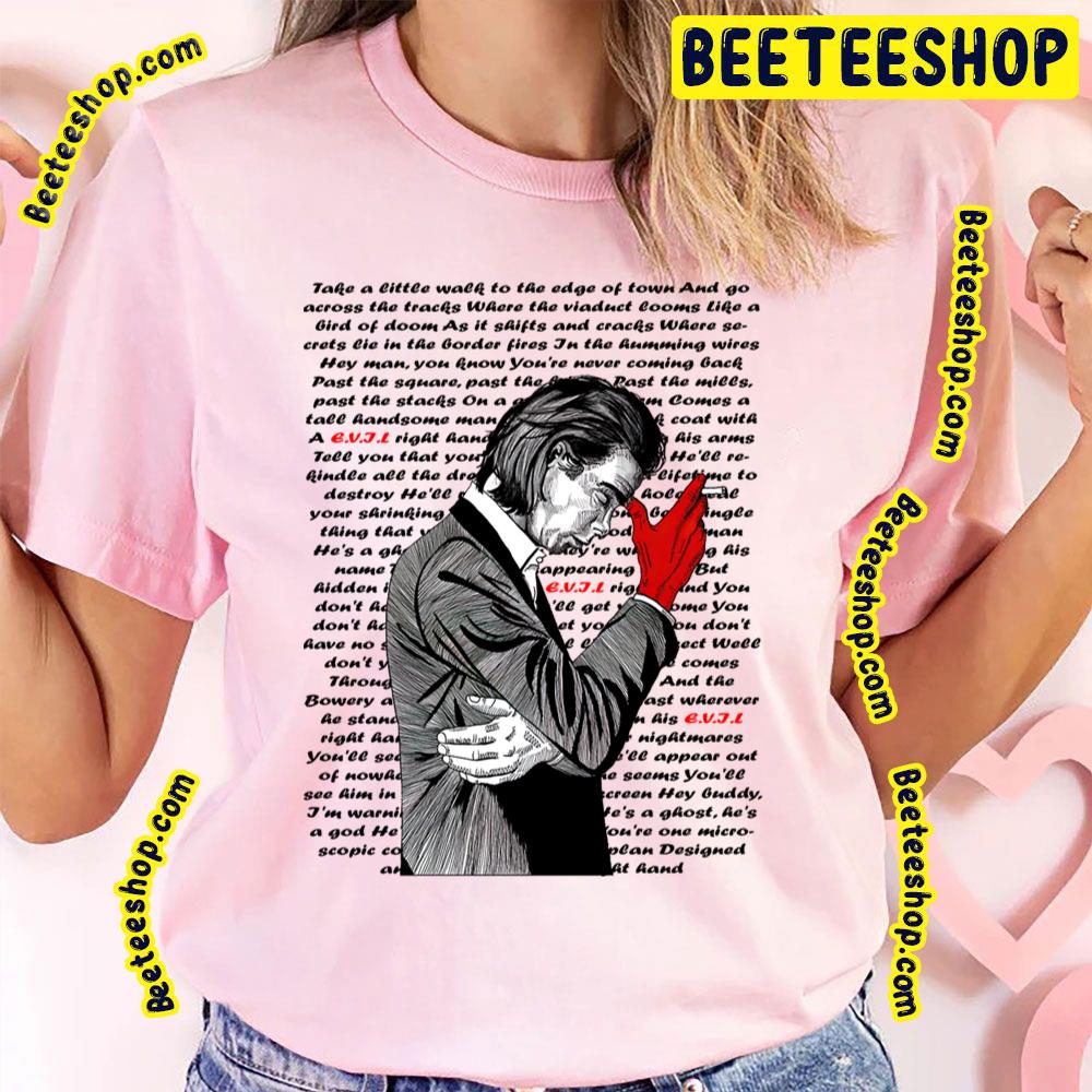 Vintage Art Nick Cave And The Bad Seeds Text Trending Unisex T-Shirt