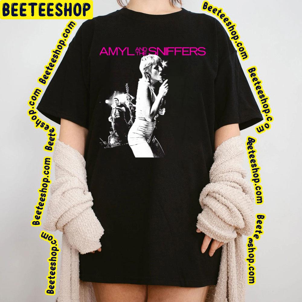 White Art Girl Sings Amyl And The Sniffers Trending Unisex T-Shirt