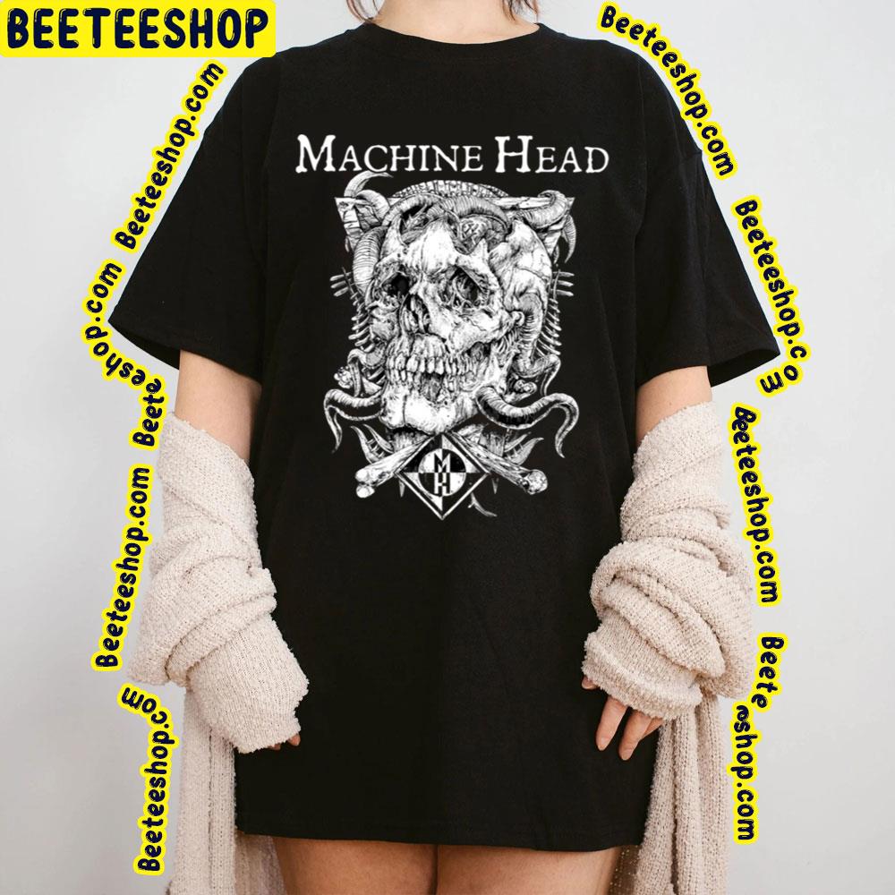 White Art Skull Machine Head Trending Unisex T-Shirt