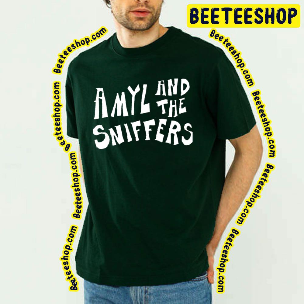 White Text Amyl And The Sniffers Logo Trending Unisex T-Shirt