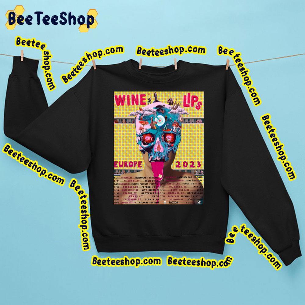 Wine Lips Europe 2023 Trending Unisex Sweatshirt