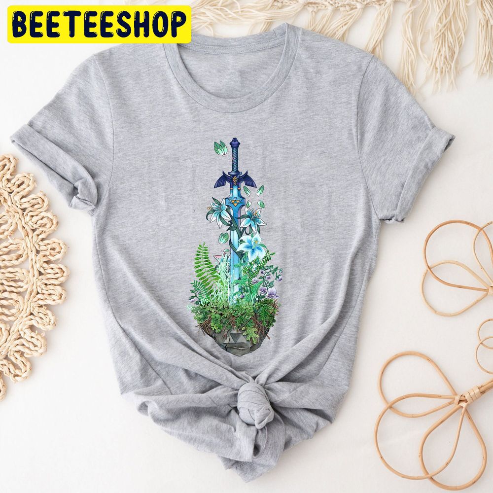 Zelda Sword Korok Floral Of Hyrule Gamer Hyrule Trending Unisex T-Shirt