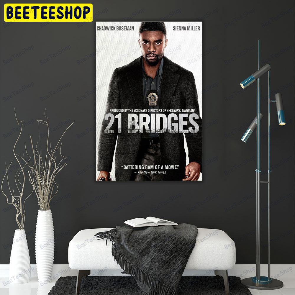 21 Bridges Chadwick Boseman Sienna Miller Movie Portrait Canvas